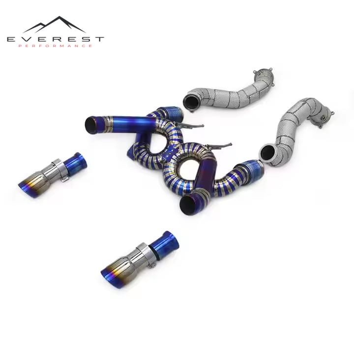 Titanium Catback Exhaust System for Mclaren 720s 4.0 (2017-2019) Racing Exhaust Pipe Downpipe Free Flow Pipe Direct Exhaust