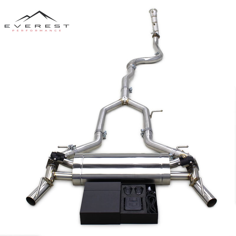 Full Exhaust Pipes for Cadillac CT4 2.0T 2019-2023 Stainless Steel Downpipe Catback Valvetronic Muffler