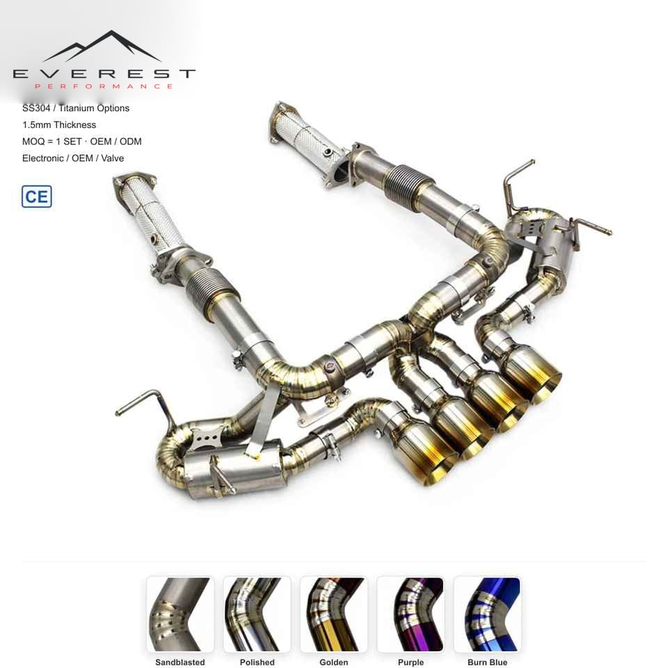3Inch Titanium Catback Valve With Downpipe for Chevrolet Corvette C8 Z06 2019-2025
