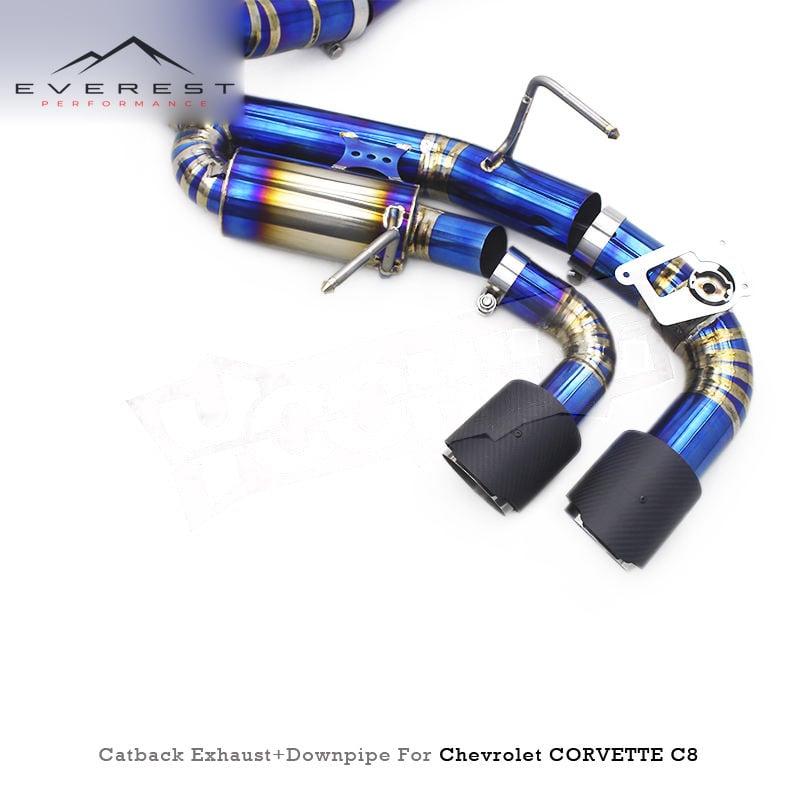 Custom Sport Valved Exhaust System for Chevrolet Corvette C8 2019-2025 Titanium Catback Muffler SS304 Pipe Header Downpipe