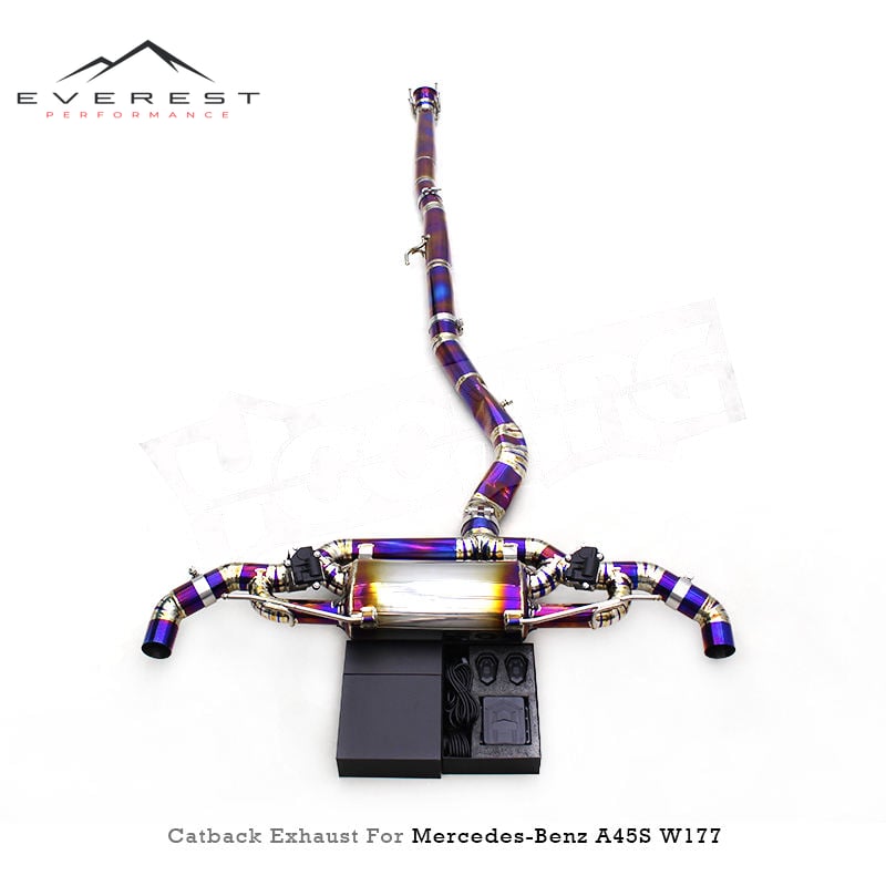 Titanium Catback Exhaust Pipes for Mercedes-Benz A45/A45S AMG W177 2.0T Racing Car Exhaust Valvetronic Muffler System