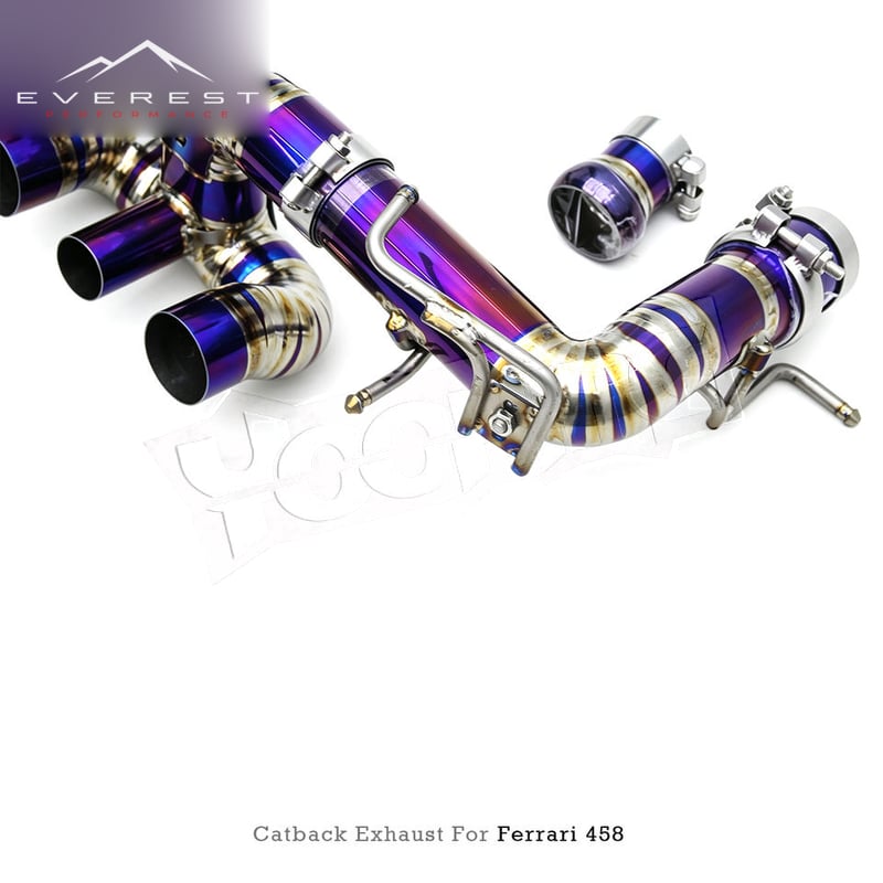 Titanium Performance Valved Muffler Catback Exhaust Pipe System for Ferrari 458 Italia/Spider F136 V8 4.5L 2011-2016