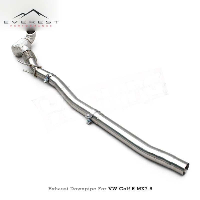 SS304L Exhaust Downpipe for VW Golf R MK7 MK7.5 2.0L Turbo 2014-2020 with Catalytic 100/200/300 Cell Heat Shield
