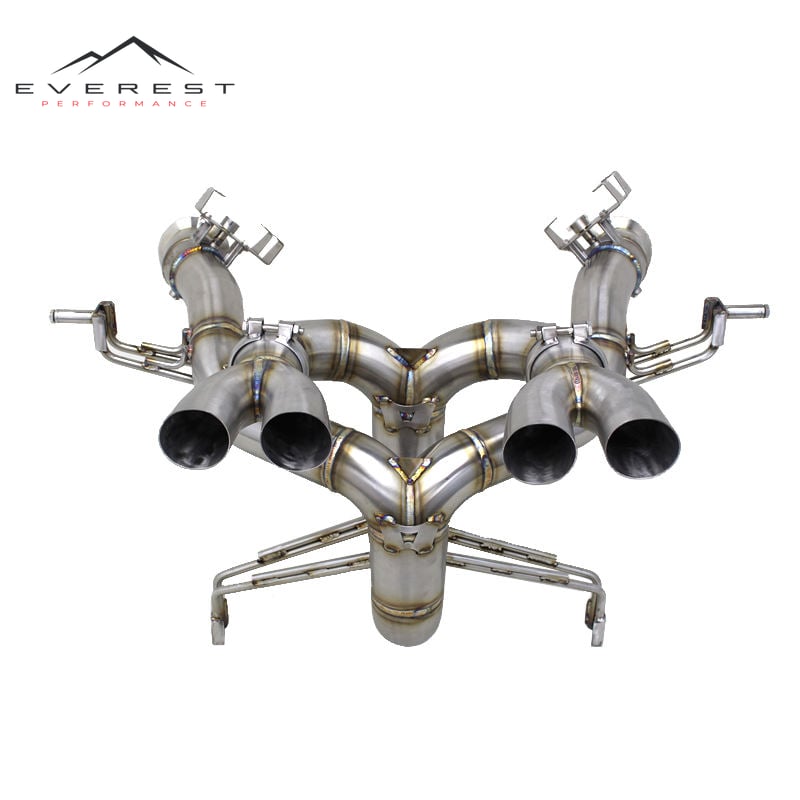 Race Sport Catback Muffler for Lamborghini Revuelto V12 6.5L 2023-2025 X Pipe Sound Rear Axle Back With Valve Base