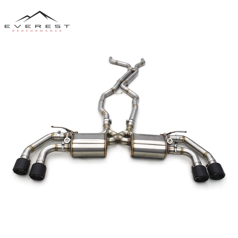 Performance Catback 304 Stainless Steel Exhaust Pipes Valvetronic Muffler for Porsche Cayenne 958 4.8 2010-2016