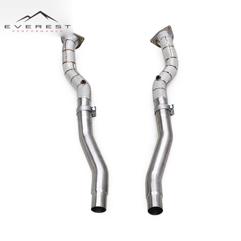 Straight Through Downpipe for Ferrari GTC4 Lusso V12 6.3L 2016+ Stainless Steel Exhaust System Front Tube