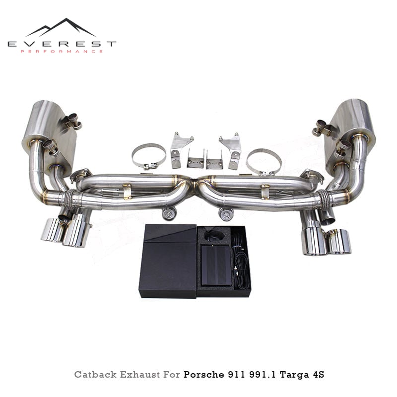 Stainless Steel Catback Exhaust for Porsche 911 991.1 Targa 4S 3.8L 2011-2015 991 Muffler with Valve Control System Exhaust