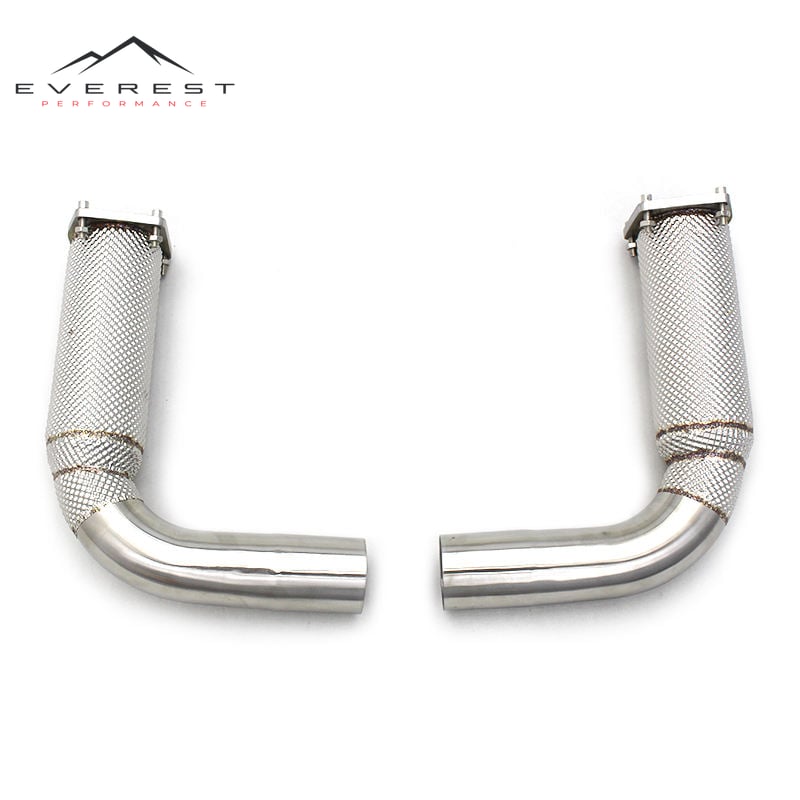 Downpipe for Porsche 911 991.2 Turbo S 3.8T 2017-2019 Heat Shield Heat Shield Car Exhaust Down Pipe Exhaust