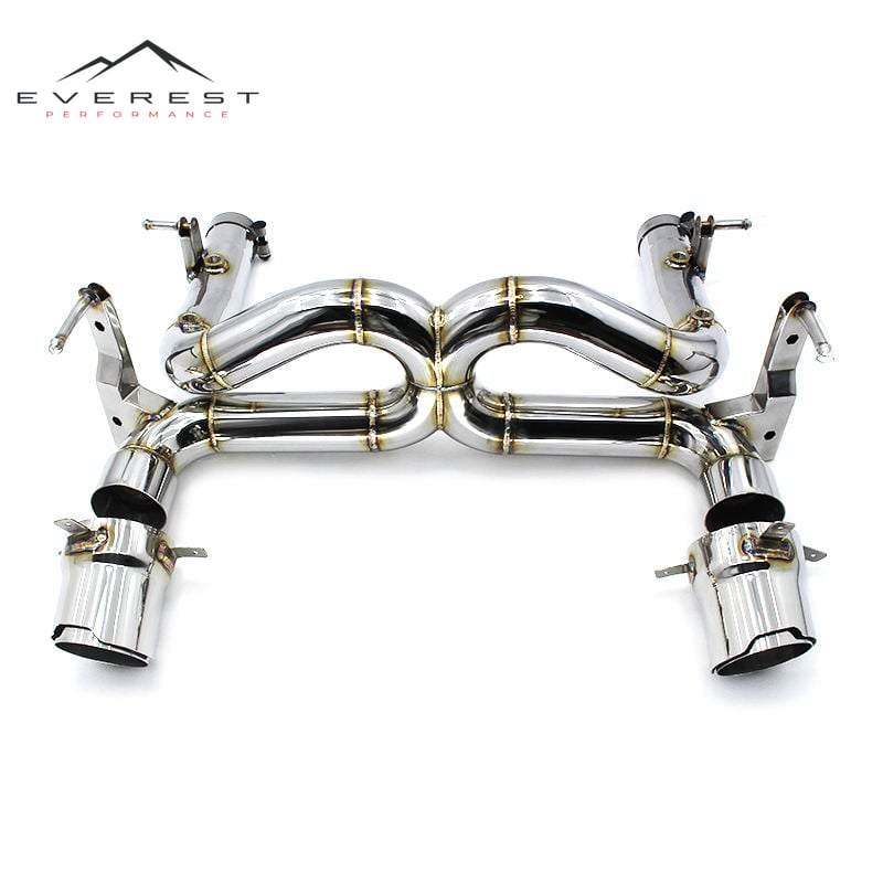 Catback Exhaust System for Ferrari F8 Tributo Escape Stainless Steel Axle Back Silver Tips