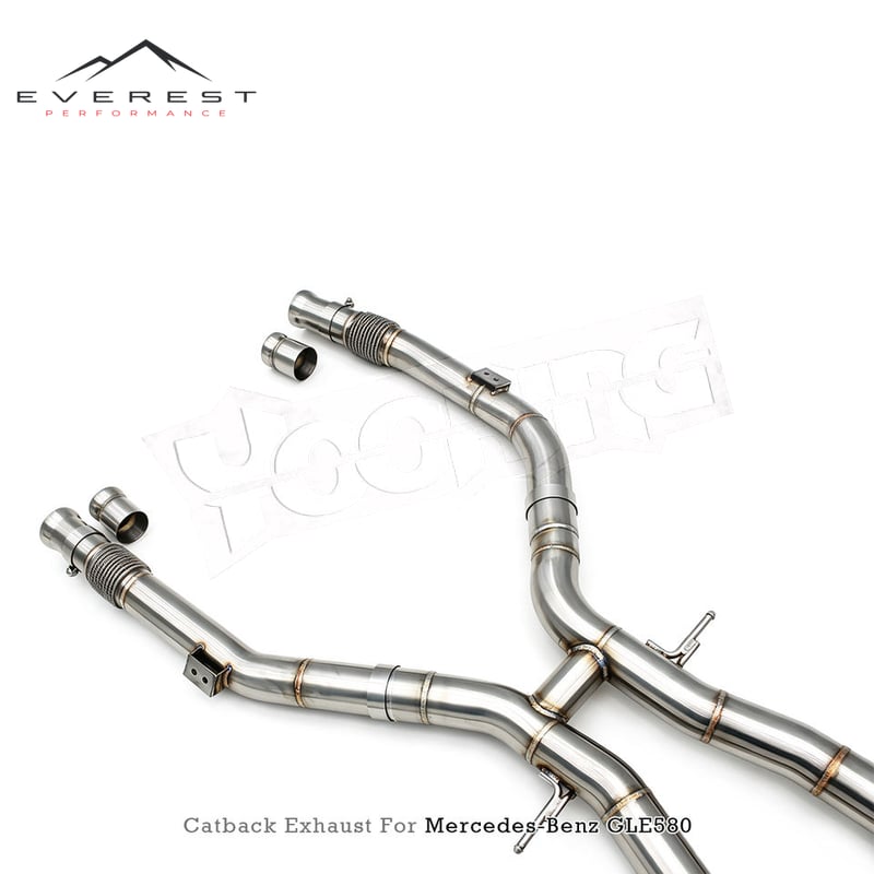 Racing Valvetronic Catback Exhaust Pipes for Mercedes-Benz GLE580 4.0L 2016-2024 SS304 With Valved Muffler Exhaust System