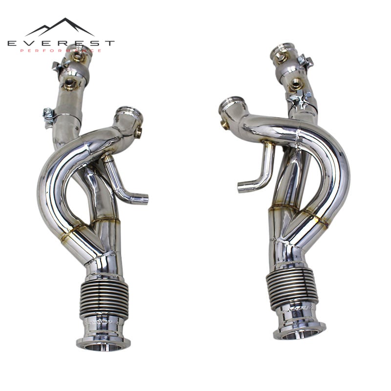 Exhaust Downpipe for Lamborghini Revuelto 6.5L V12 2023-2025 Stainless Steel Free Flow Pipe