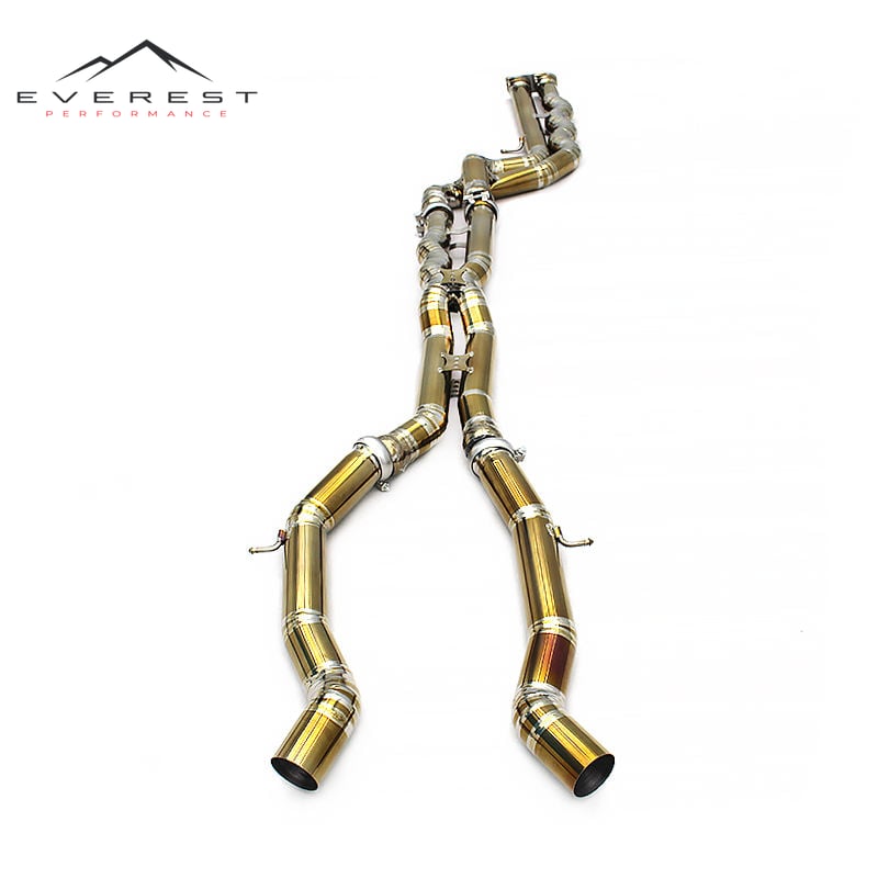 Upgrade Exhaust for BMW M3/M4 F80/F82/F83 S55 3.0T 2015-2017 Titanium Resonated Mid Pipe Exhaust Enhanced Sound Exhaust