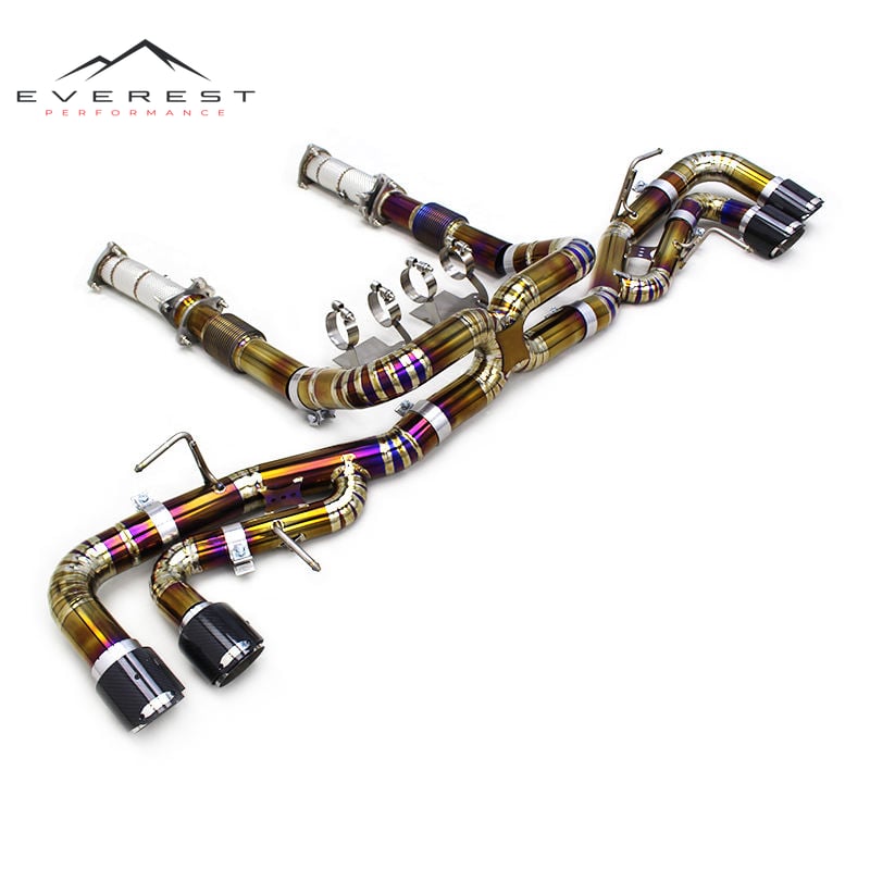 TItanium Catback Exhaust System for Chevrolet Corvette C8 6.2L 2019-2025 Muffler SUS304 Free Flow Downpipe