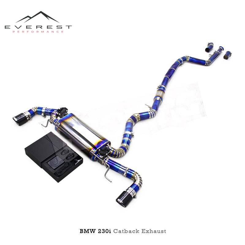 Titanium Exhaust Pipe System for BMW 230/230i 2.0L G42 B48 2024 Valvetronic Muffler Catback Exhaust System With Remote Control