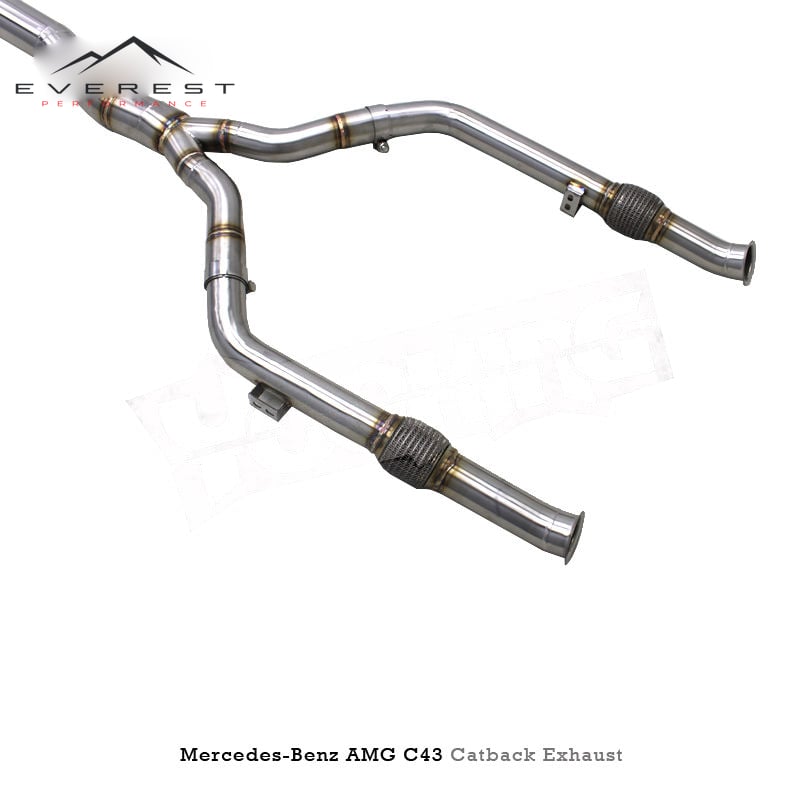 Racing Sport Sound Valvetronic Catback Exhaust Pipes for Mercedes-Benz GLC43 AMG 3.0T 2020-2024 Valved Muffler Exhaust System