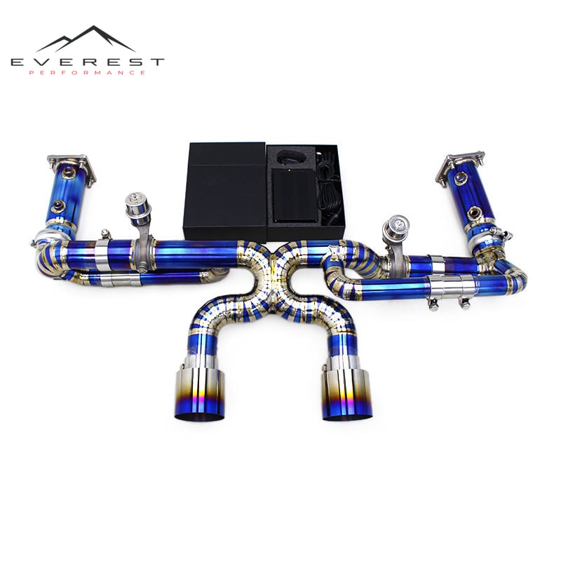 Custom Catback Exhaust for Porsche 911 991 991.2 Carrera S 3.0T 2016-2018 Titanium Pipe Valved Exhaust System