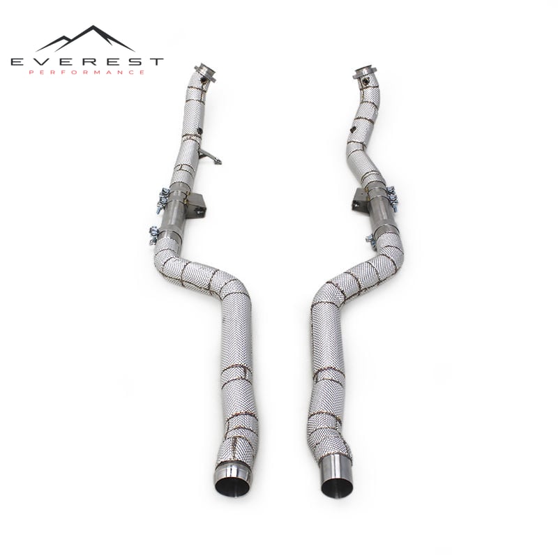 Direct-fit Downpipe for Mercedes-Benz E63 AMG W212/CLS63 2007-2016 Engine Auto Performance Parts Heat Shield Exhaust Pipe