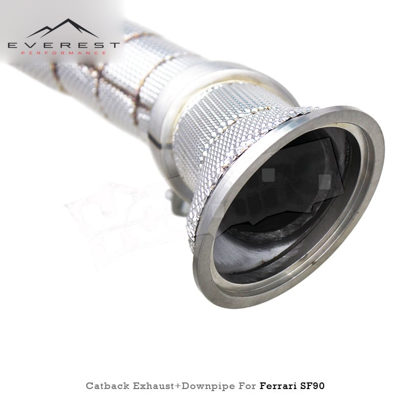 Racing Full Exhaust System for Ferrari SF90 3.9T V8 2019-2023 Titanium Lightweight Axleback Free Flow SS304 Downpipe Valve