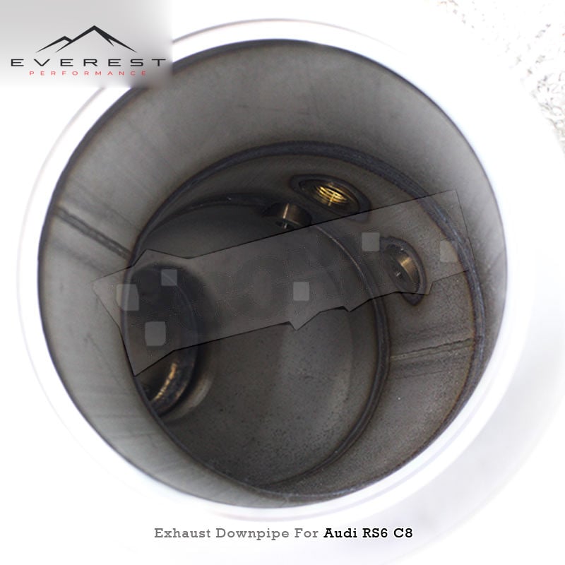 SS304 Exhaust Downpipe for Audi RS6/RS7 C8 4.0T 2021-2023 With Heat Shield Free Flow Downpipes