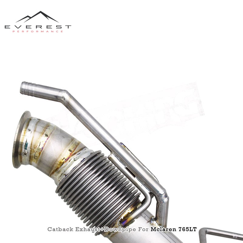 Titanium Lightweight Catback for Mclaren 765LT Coupe/Spider 4.0T 2020+ F1 Race Sound SS304 Straight Downpipe Exhaust