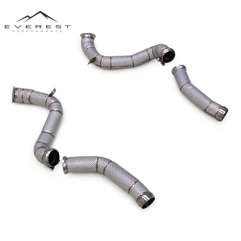 Exhaust Header for Mercedes-Benz C63/C63S AMG W205 4.0T 2015-2020 Stainless Steel Downpipe With Heat Shied