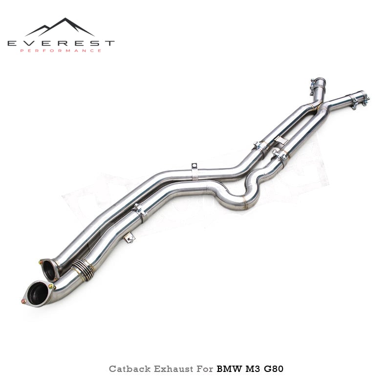 Stainless Steel Midpipe for BMW M3/M4 G80/G82 3.0T 2021-2024 Tuning Equal Length Exhaust Mid Pipe Car Exhaust System