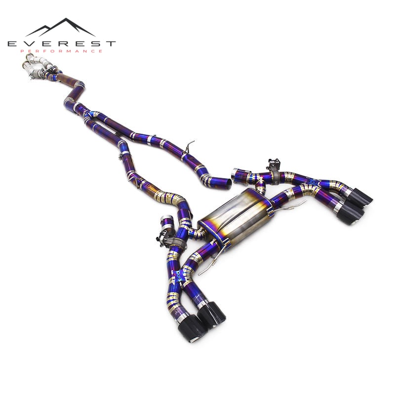 Racing Valvetronic Catback Exhaust Pipe for BMW X3M/X4M F97/F98 Competition 3.0T 2019-2023 Titanium Valved Muffler With Downpipe