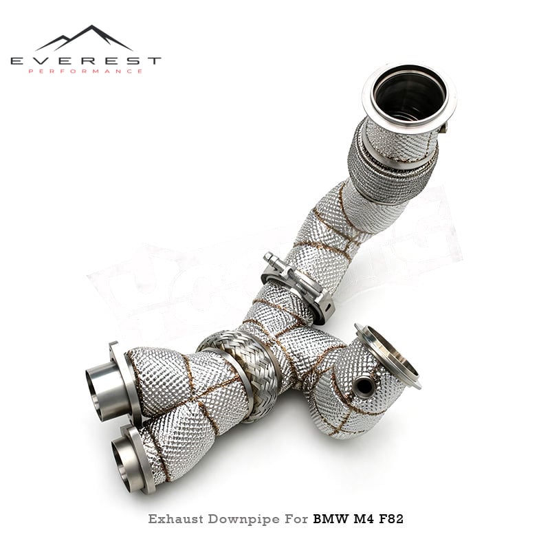 Custom SUS304 Pipes Header Downpipe for BMW M3/M4 F80/F82/F83 S55 3.0T 2014-2019 Newest Exhaust Free Flow System