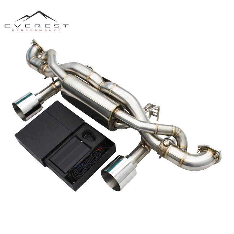Racing Catback Exhaust Pipes for Porsche 718 Cayman GT4 RS 4.0L 2022-2025 Stainless Steel 304 With Valve Muffler Exhaust Pipes