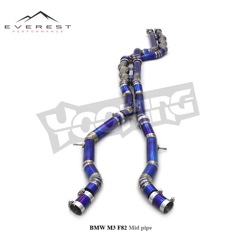 Custom Titanium Pipes Exhaust Midpipe for BMW M3/M4 F80/F82/F83 S55 3.0T 2015-2019 Performance Car Exhaust System