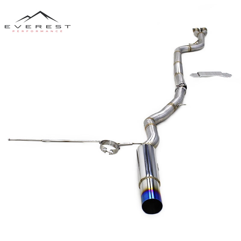 Lu 76MM SS304 Track Exhaust Pipe for BMW M3/M4 F80/F82 3.0T 2014-2019 Single Mid Pipe With Brace Single Exit Muffler System