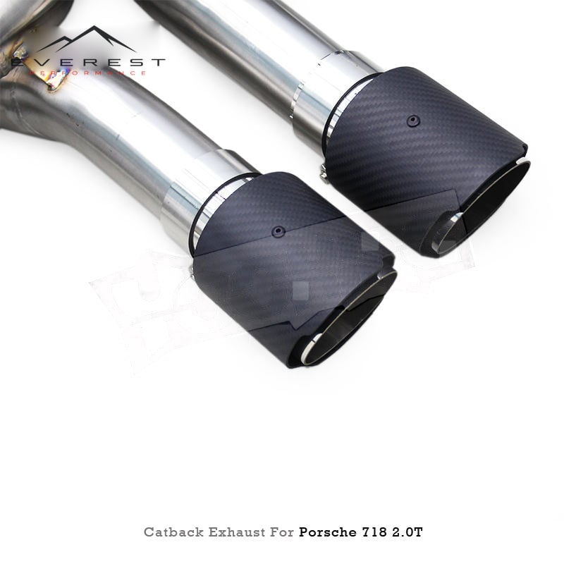 Catback Exhaust for Porsche 718 Boxster/Cayman 2.0T 2016-2023 Single Valve Exhaust Stainless Steel Pipe Muffler