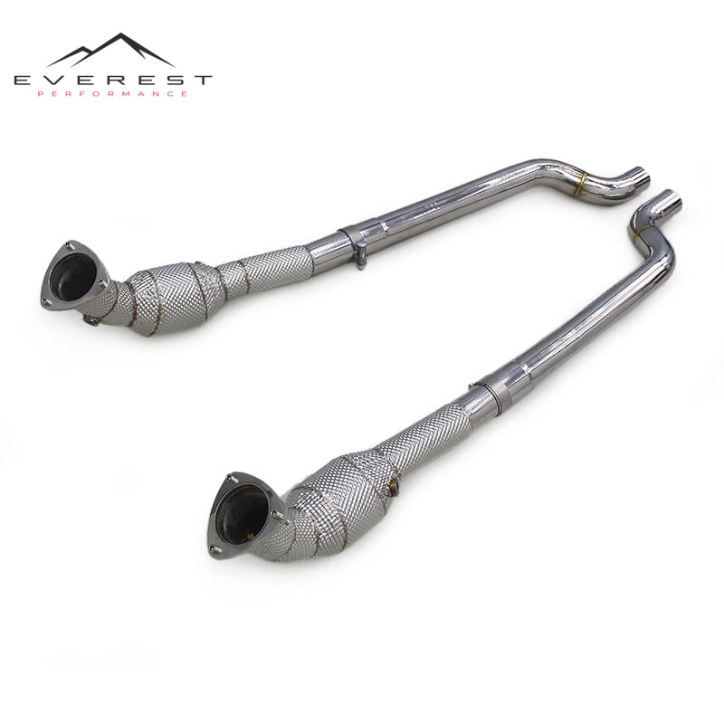 Custom SUS304 Exhaust High Flow Pipe with Catalyst for Maserati Gran Turismo/GT 4.2/4.7 2008-2016 Catted Header Downpipe