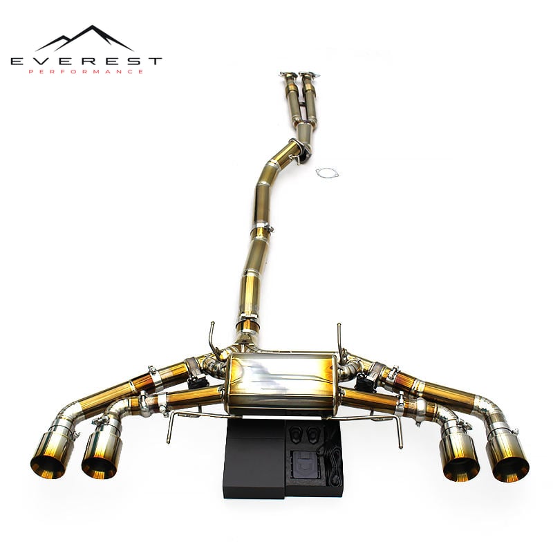 Direct-fit Exhaust for Nissan GTR/GT-R R35 2008-2023 3.8TT Titanium Lightweight Catback Valved Muffler With Y Pipe Front Pipe