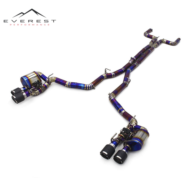 Racing Titanium Valvetronic Catback Exhaust Pipes System for Maserati Ghibli S Q4 SQ4 3.0T 2014-2019 Valved Muffler Exhaust Pipe
