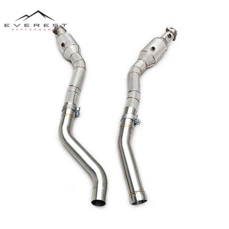 Direct Bolt-on Test Pipe for Mercedes-Benz GLS63 AMG W166 5.5T 2015-2019 SS304 Exhaust 1000/200/200cell High Flow Downpipe