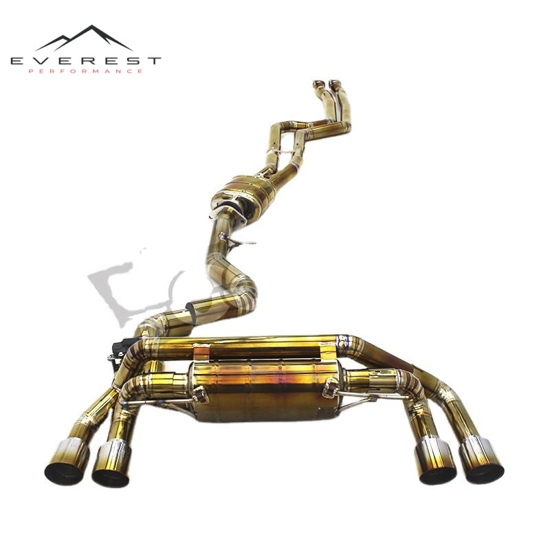 Titanium Exhaust Catback for BMW 1M N54 3.0T (2011-) Golden Pipe High-performance Exhaust System with Valve
