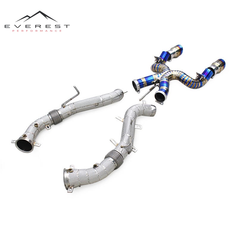 Full Exhaust System for Mclaren 650S/625C Spider/Coupe 3.8T 2014+ Titanium Catback SUS304 Downpipe