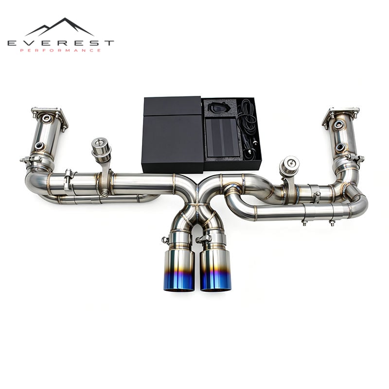 SS304L Exhaust Pipe System for Porsche 911 991.2 Carrera 4/S/4S 3.0T 2016-2018 Upgrade to GT3 Vacuum Valve Catback Exhaust