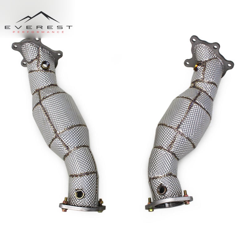 Race Catted Downpipe for Nissan GTR/GT-R 3.8TT 2008-2023 Stainless Steel Heat Shield 100/200/300Cell Exhaust Headers