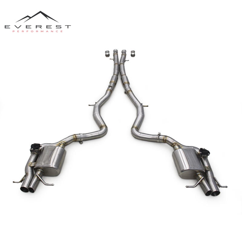 Escape Exhaust Muffler Pipe for Mercedes-Benz S560 W222 2018-2019 SUS304 Pipe Valvetronic Catback Muffler Exhaust System