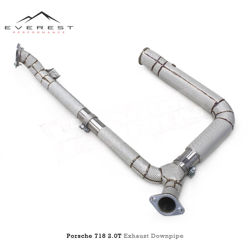 Custom Engine Turbo Header Downpipe for Porsche 718 Boxster Cayman 2.0T 2016+ Sport Car SUS304 Exhaust System Auto Accessories