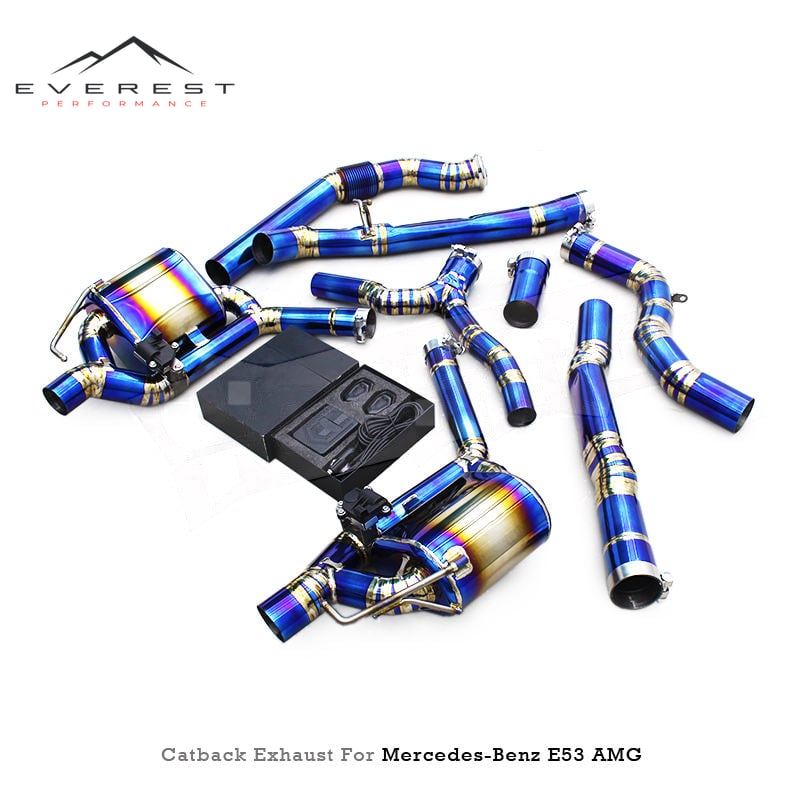 Racing Valvetronic Titanium Catback Exhaust Pipes System for Mercedes-Benz E53 AMG W213/C238 3.0T 2019-2023 Valved Muffler