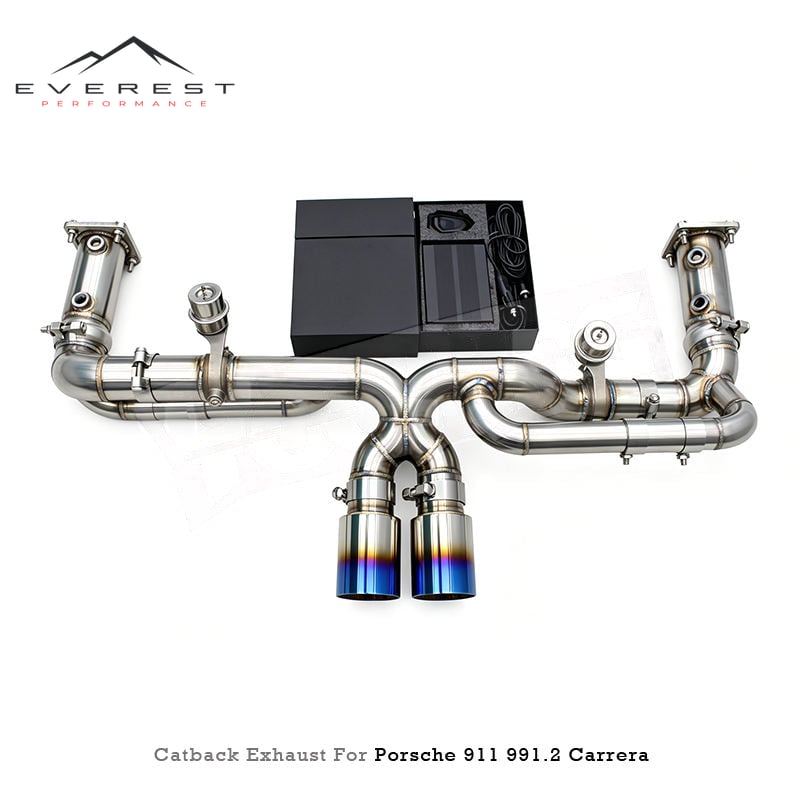 Direct-fit Exhaust Pipe for Porsche 911 991.2 Carrera 4/S/4S 3.0T 2016-2018 Upgrade GT3 Enhanced X-Pipe Sound Axleback Section