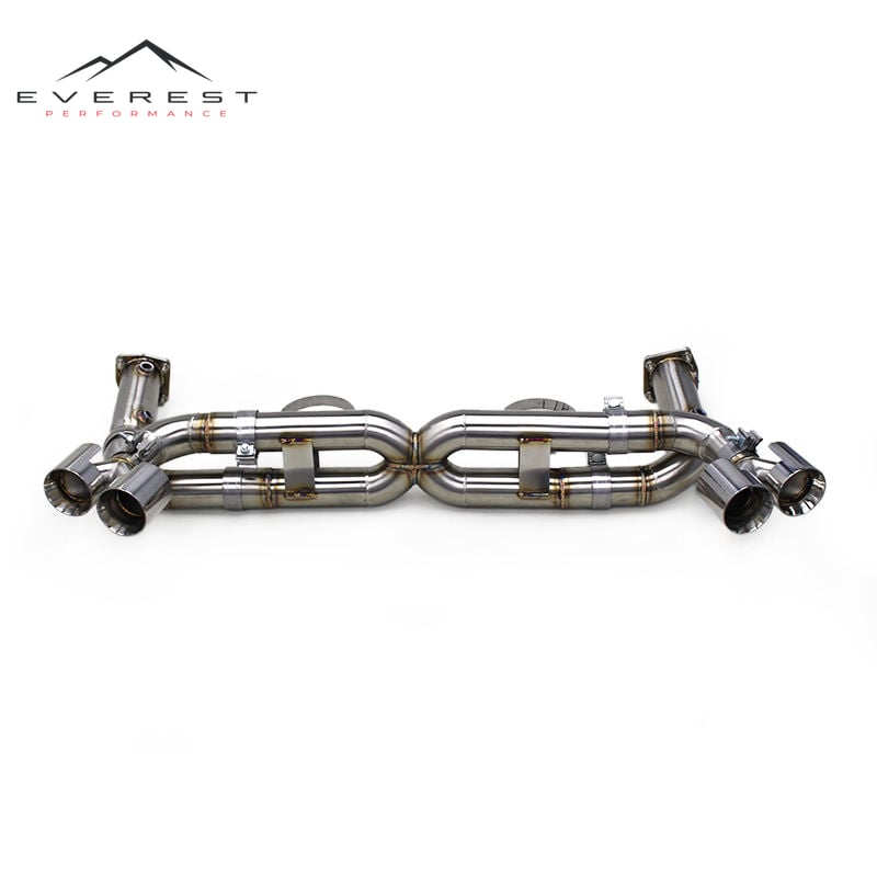 Catback Exhaust for Porsche 911 997/997.1 Turbo 3.6L 2004-2012 Stainless Steel Straight Pipe Quad Tips Axle System