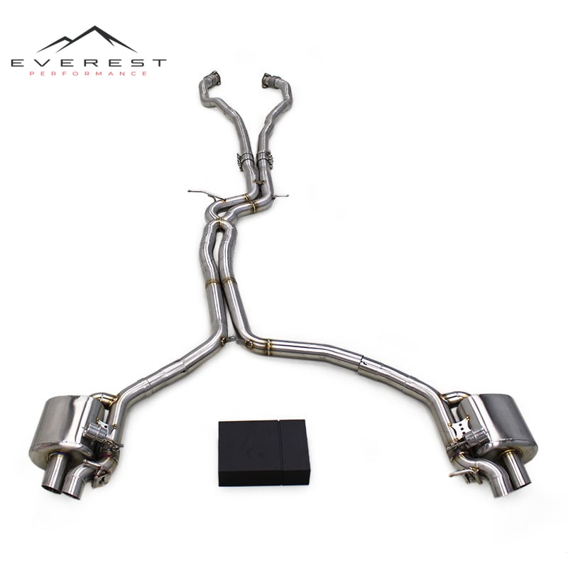 Exhaust Pipe System for AudI RS4/RS5 B8.5 4.2L 2012-2016 Catback Exhaust Valve Control Muffler Stainless Steel Mirror Polished