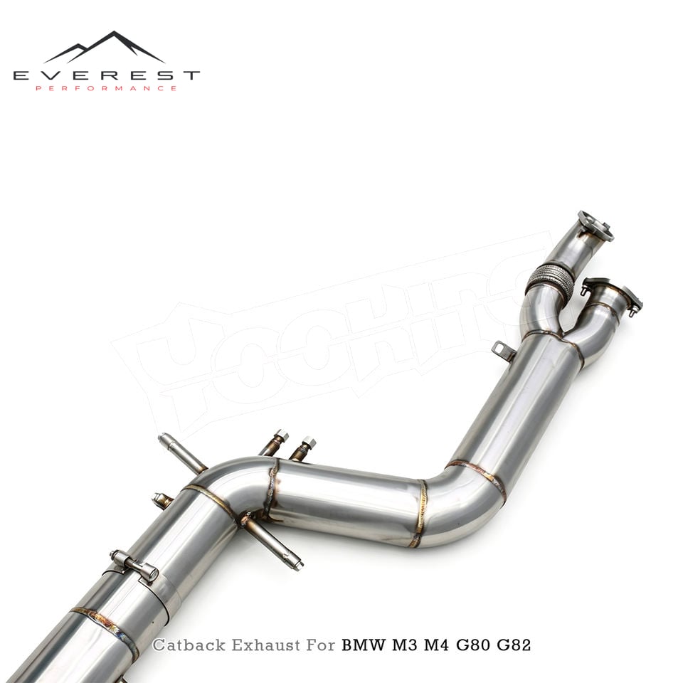 SS304 Valvetronic Catback Exhaust for BMW M3/M4/M2 G80/G82/G83/G87 S58 3.0T 2021-2026 101/89mm Midpipe Exhaust System