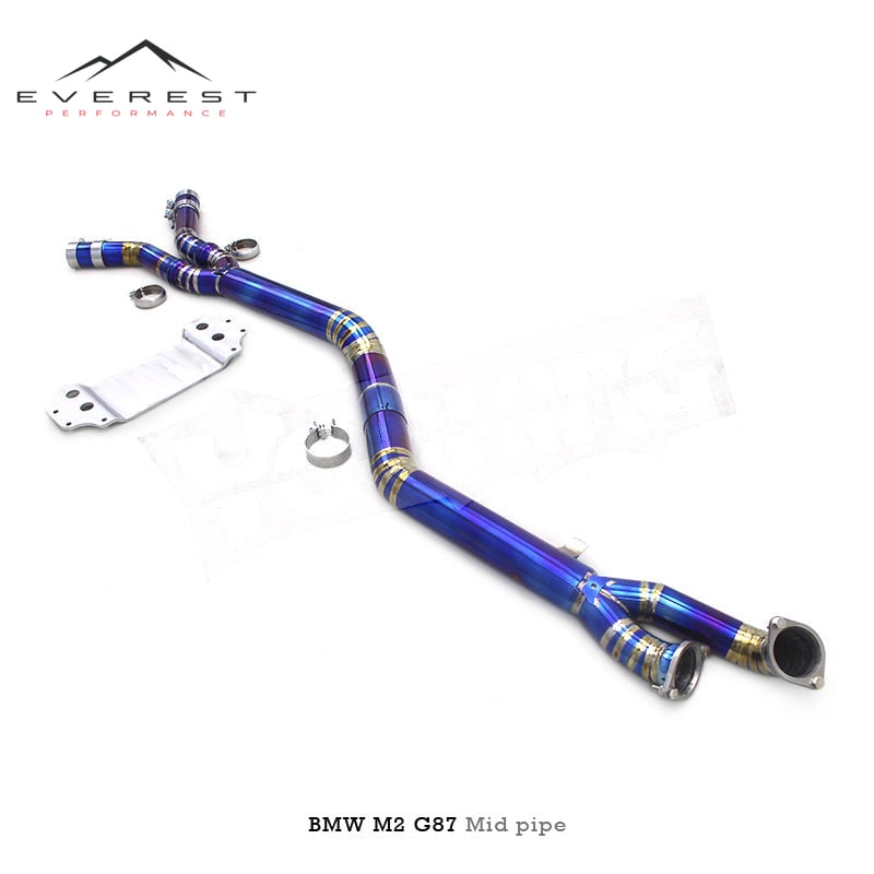 Titanium Exhaust Mid Pipe for BMW M3/M4 G80//G82/G83/G8X 3.0T 2021-2023 High-quality Racing Car with Brace Middle Pipe