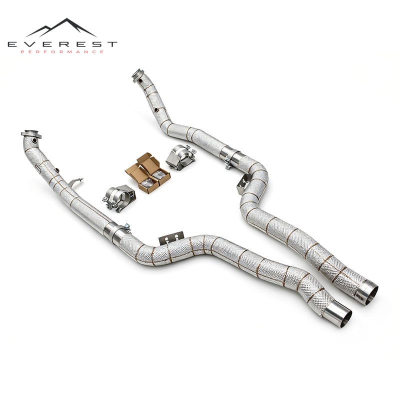 Exhaust Downpipe for Mercedes-Benz CLS63/CLS63S AMG W218 5.5L 2007-2017 Racing Stainless Steel Exhaust Free Flow Pipe