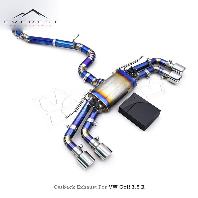 Titanium Lightweight Electronic Valve Catback Exhaust Pipe for VW GOLF 7/7.5 MK7/MK7.5 R 2.0T 2014-2020 Remote Control